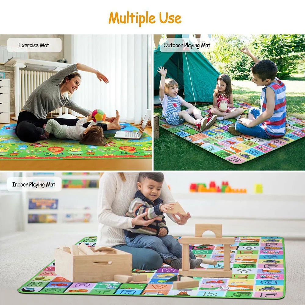 EPE Folding Rolling Playmat Cartoon Mat Baby Play Carpet Baby Crawling Play Mat