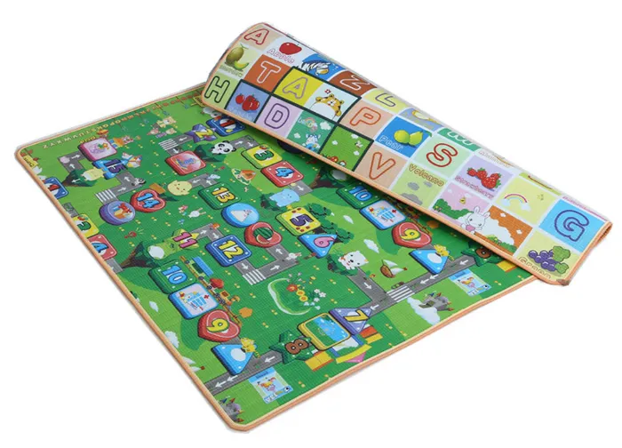 EPE Folding Rolling Playmat Cartoon Mat Baby Play Carpet Baby Crawling Play Mat