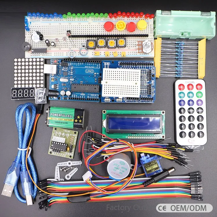 Factory Direct and Customizable Basic Uno R3 Starter Learning Kit for Arduino with Tutorial