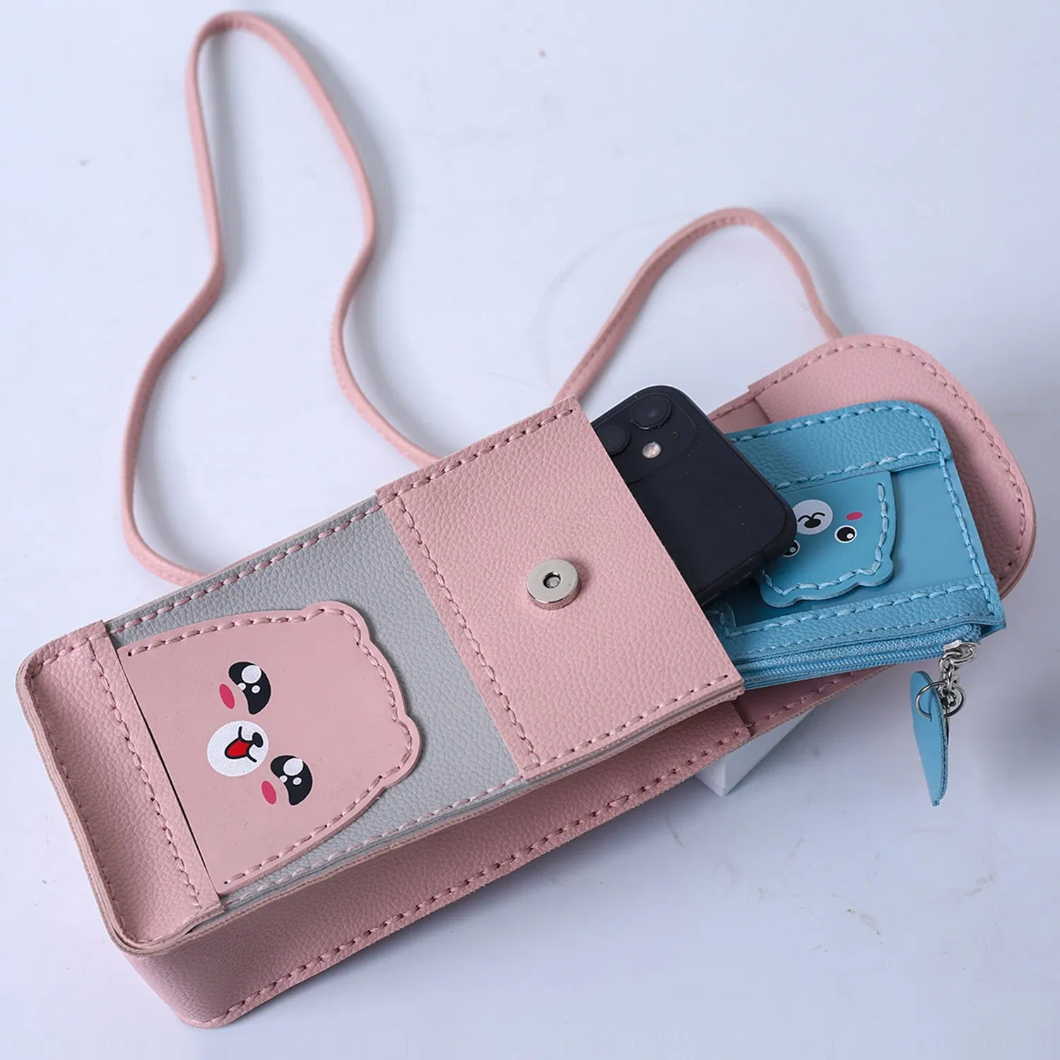 Factory Direct DIY Sewing Leather Craft Kit Bag with All Accessories PU Mobile Phone Mini Bags for Kids Boys Girls Adults