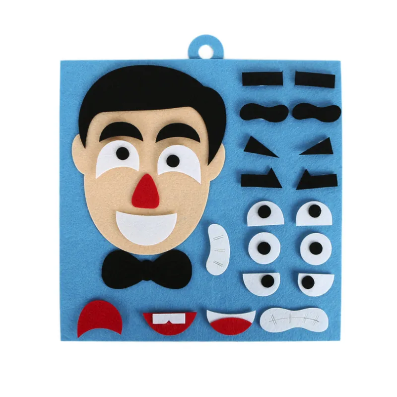 Felt Facial Expression Puzzle Toy for Kids Educational Early Learning Toy Emotion Color Learning Toy Safe Children Toy Storage Bag Baby Toy