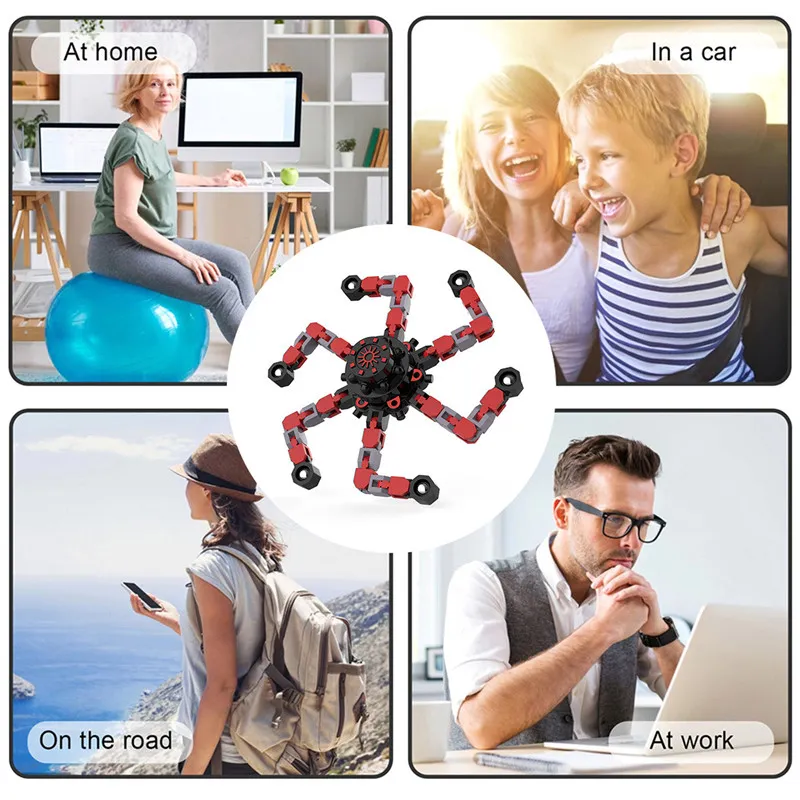 Fidget Chain Toys Antistress Fidget Spinner Decompression Christmas Gift