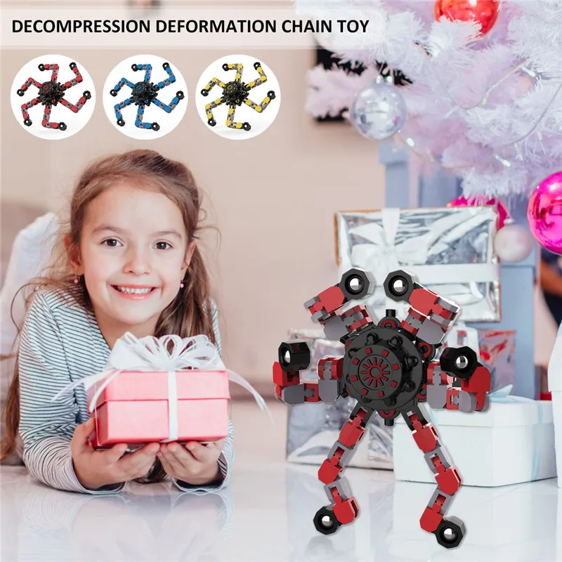 Fidget Chain Toys Antistress Fidget Spinner Decompression Christmas Gift