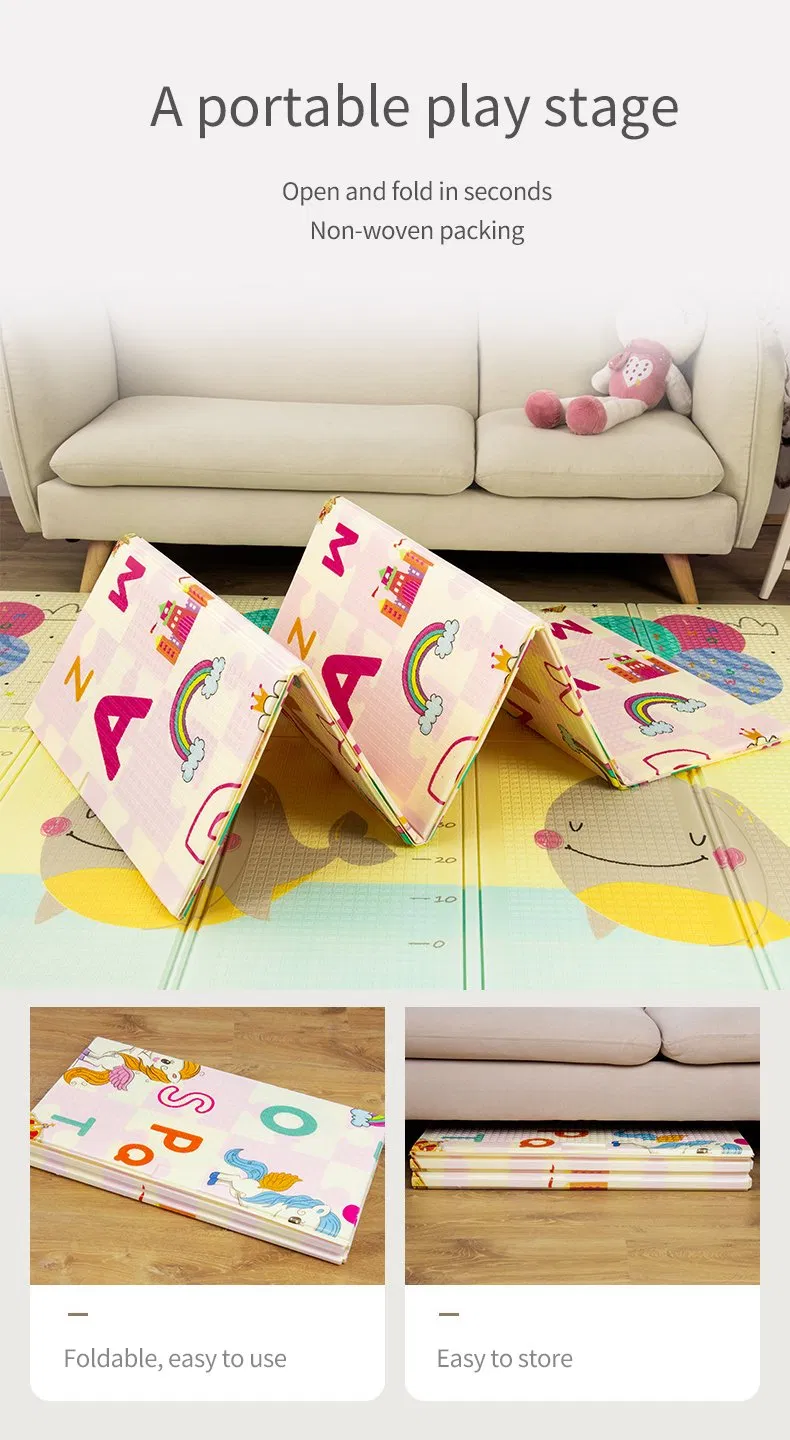 High Quality Waterproof Easy Clean Soft Colourful XPE Foam Folding Kid Baby Play Floor Mat