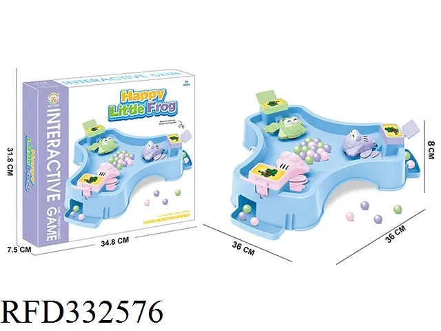 Hot Sale Cartoon Educational Interactive Table Game Press Jumping Frog Toy Hungry Frog Game