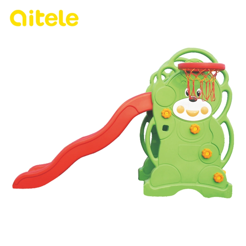 Indoor Babyslide Plastic Playsets with Swing (PT-041)