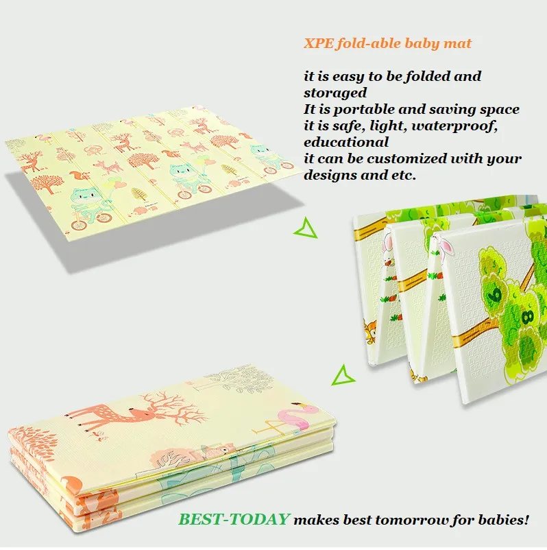 Kids Animal Learning Game Play Mat Toy with Single Nonwoven Bag for Storage