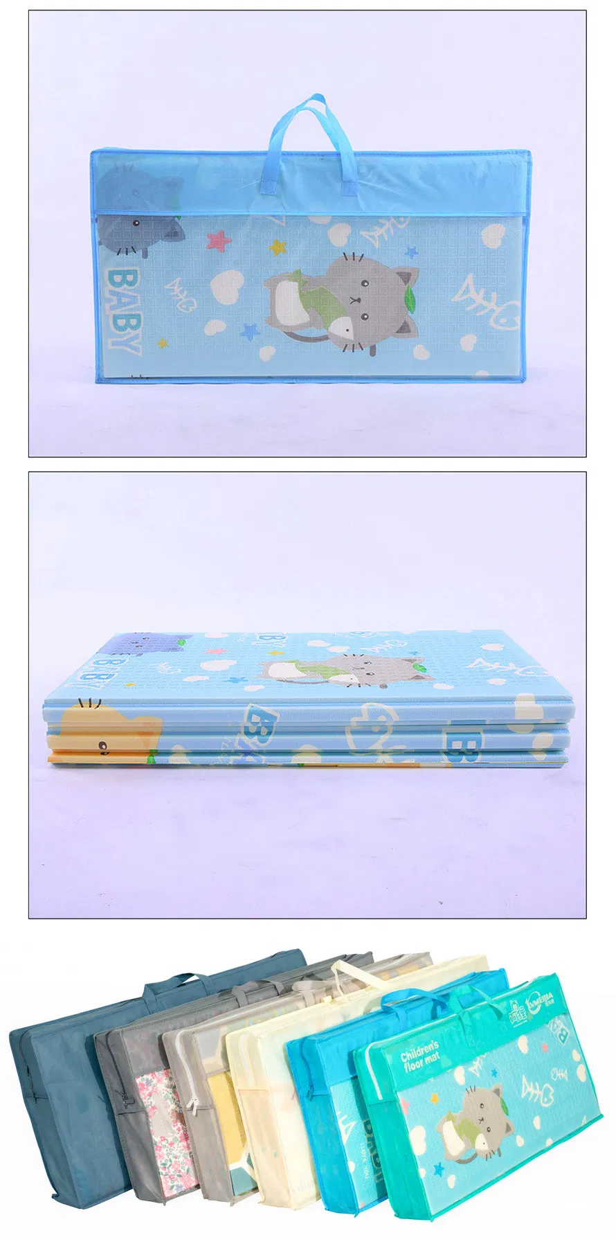 Kids Animal Learning Game Play Mat Toy with Single Nonwoven Bag for Storage