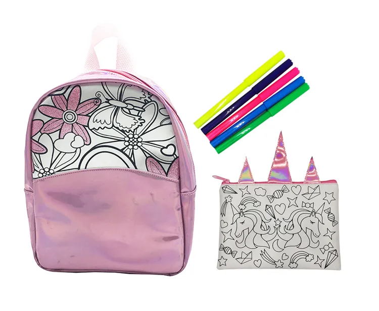 Kids Christmas Gift Toy DIY Coloring Bag Set Children Craft