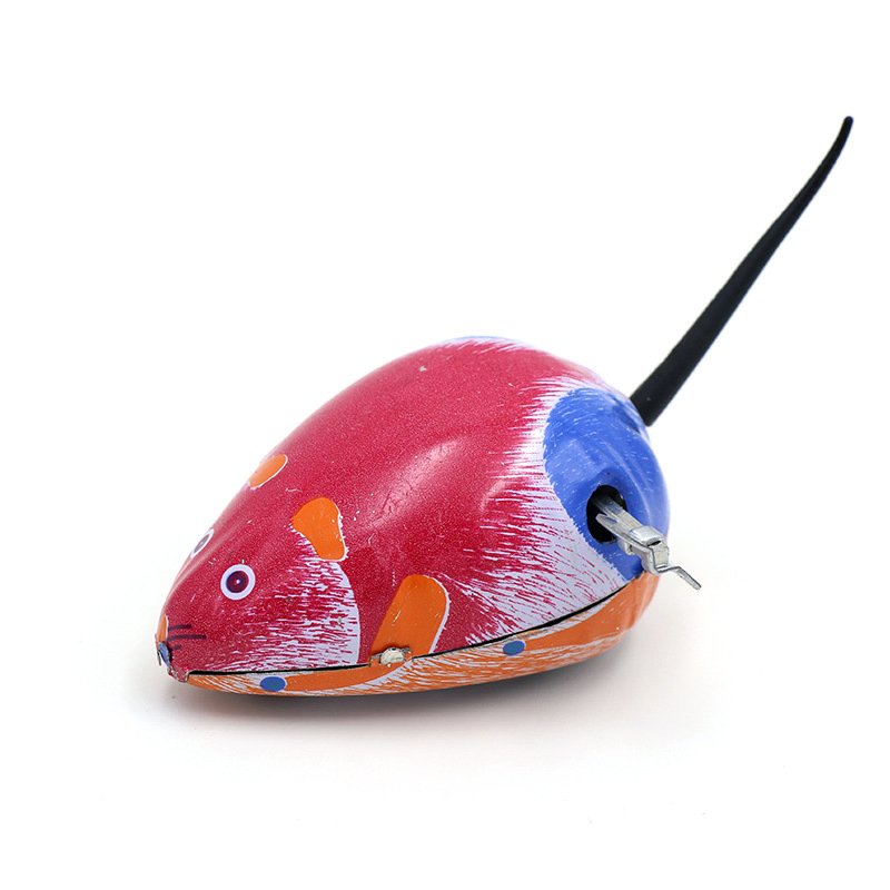 Kids Classic Children Educational Tin Mouse Chicken Frog Clockwork Wind-up Vintage Toys