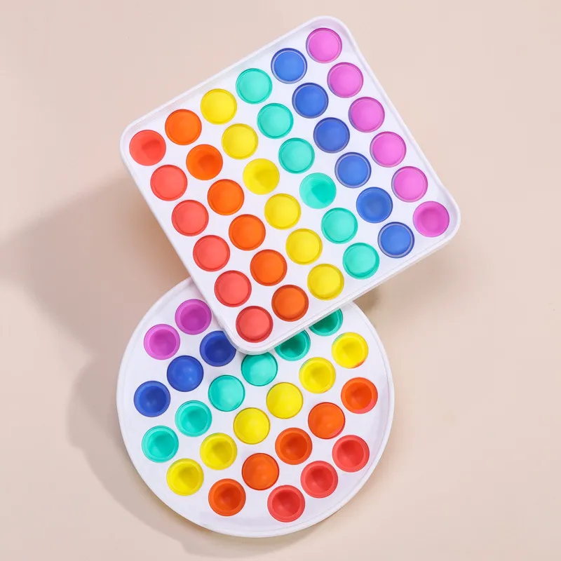 Lower MOQ Silicone Push Popping It Bubble Sensory Fidget Toy Creative Stress Relief Squeeze Pop Its Toy