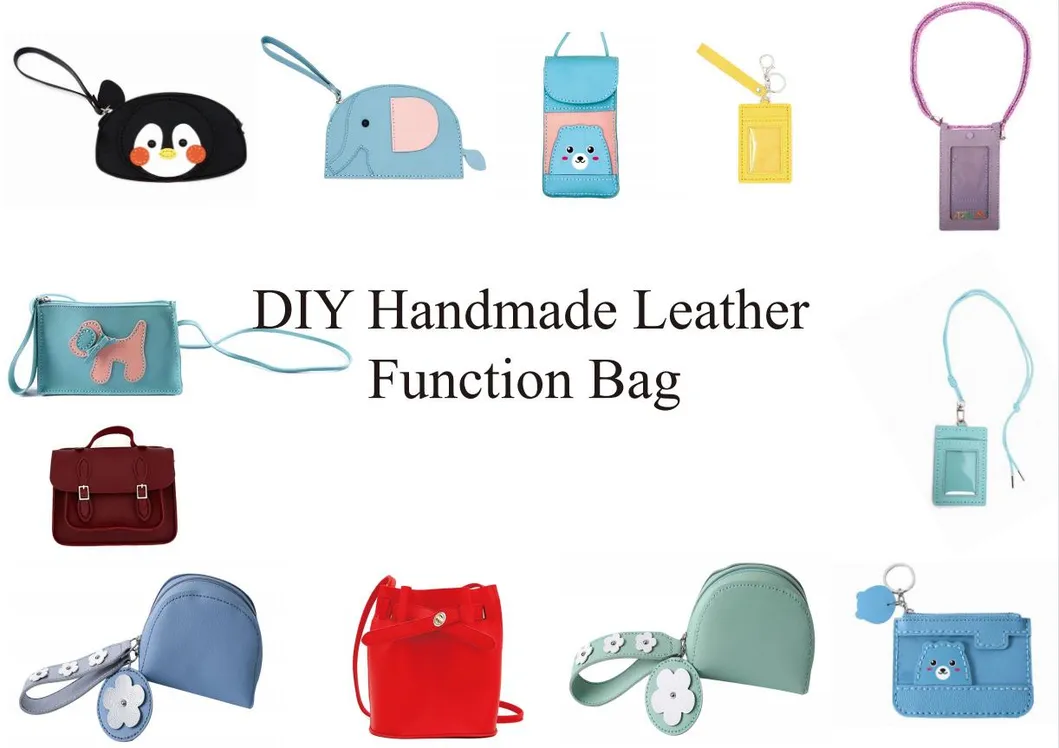 Manufacturer DIY Art Sewing Bags Kit PU Leather Educational Puzzle Bag Toy for Kids Girls Boys Adults