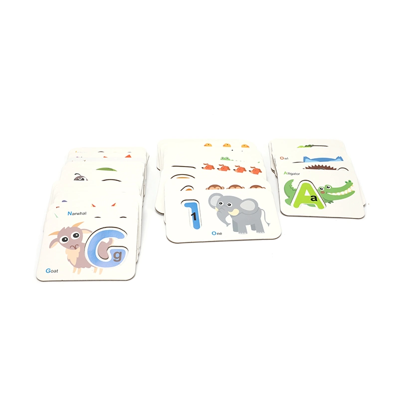 Memory Game Animal Printed Kids Learning Educational Alphabet Paired Cards