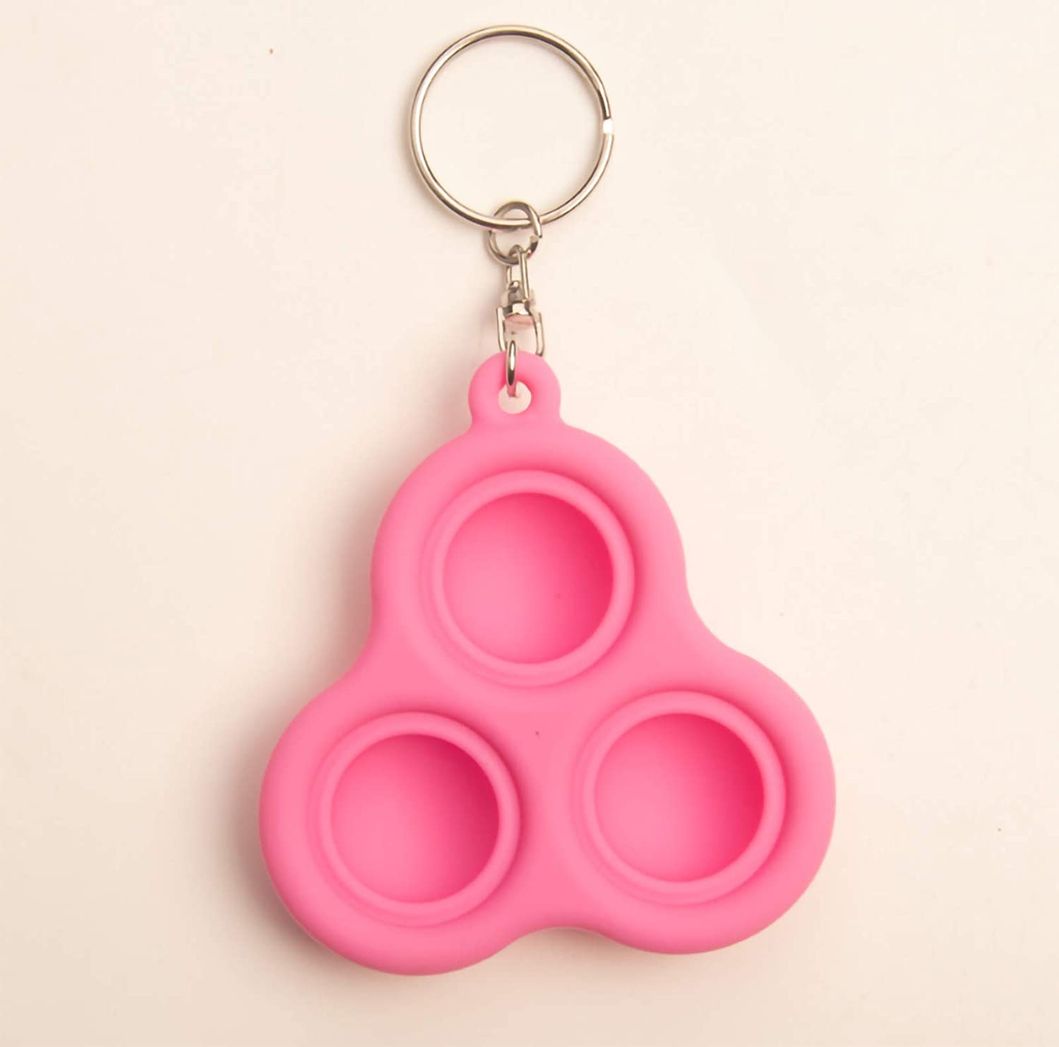 Mini Push Pop Bubble Fidget Sensory Mini Keychain Toy Simple Dimple Fidget Help Restore Emotions Gift for Adult Kids