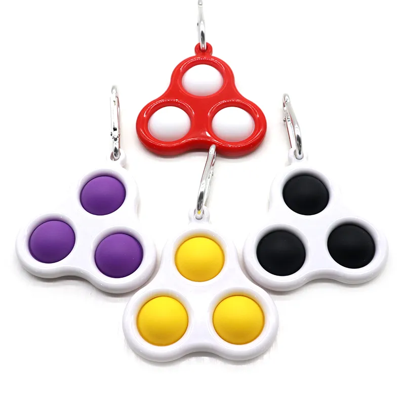 Mini Silicone Simple Sensory Fidget Stress Relief Toys with Hand Keychain