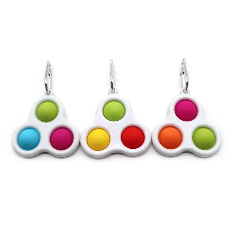 Mini Silicone Simple Sensory Fidget Stress Relief Toys with Hand Keychain