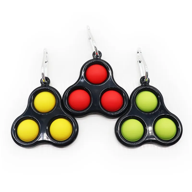 Mini Silicone Simple Sensory Fidget Stress Relief Toys with Hand Keychain