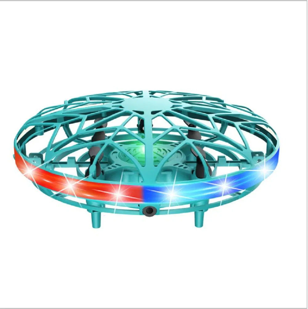 Mini UFO Drone Hand Control Interactive Infrared Induction Helicopter with 360 Degree Rotating and Shinning LED Lights Flying Aircraft Games Gifts Toys Esg17652