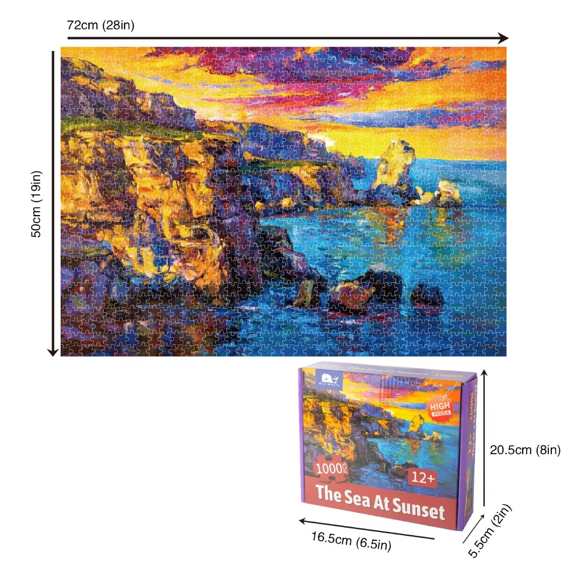 Miniwhale Amazon Top Seller Jigsaw Puzzle 1000 Goods in Stock for Adult and Kids Accept Custom Jigsaw Puzzle Supplier