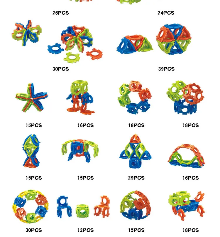 Modulmax ABS 3D Building Blocks DIY Toys 60PCS (10274043)