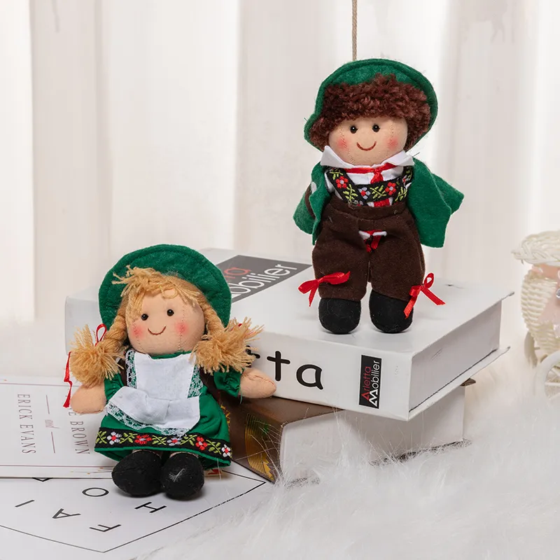 National Doll Baverian Doll Boy and Girl Fabric Doll Rag Doll