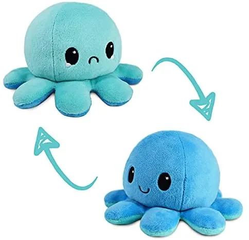 New Arrival Top Quality Custom Logo Plush Pet Toy Cute Octupus Reversible Vacuum Plushie