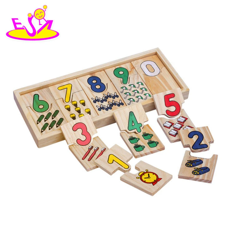 New Hottest Preschool Paired Board Wooden Baby Toys for Learning Numbers W12e012