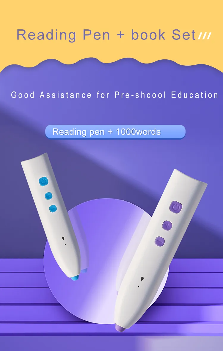 OEM Digital Pen for Children Learning Smart Reading Talking Speaking Pen with English Sound Books