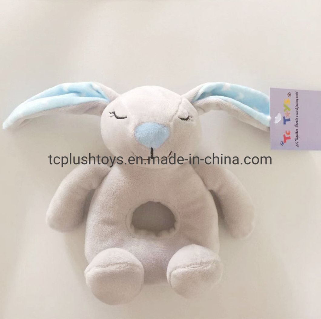 Plush Animal Rabbit Baby Rattles Educational Toy /Cartoon Bunny Animal Plush Stuffed Toys Baby Soft Plush Baby Soft Rattle Knitted Toys