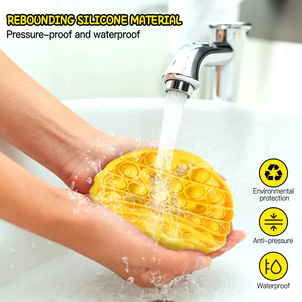 Push Pop Bubble Sensory Fidget Toy Silicone Squeeze Sensory Toy for Kids Adults