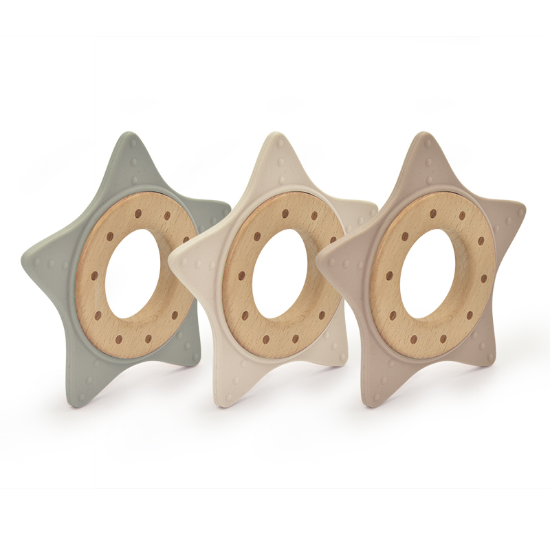 Rubber Manufacturer Non-Toxic BPA Free Food Grade Silicone Baby Teether Toys Soft Pendant Animal Toy Soothing Teething Toy