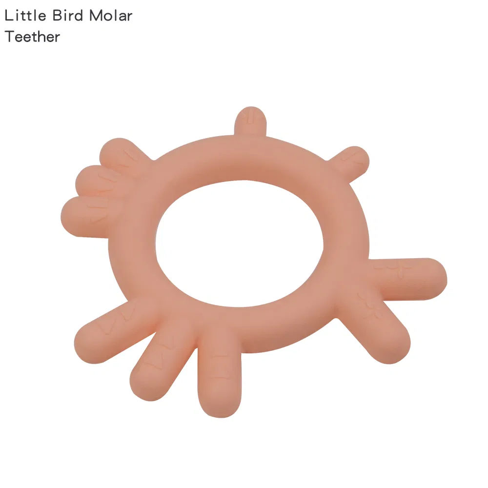 Sensory Baby Teething Toys, Soft BPA Free Baby Teether, Natural Organic Toys Baby Silicone Teether