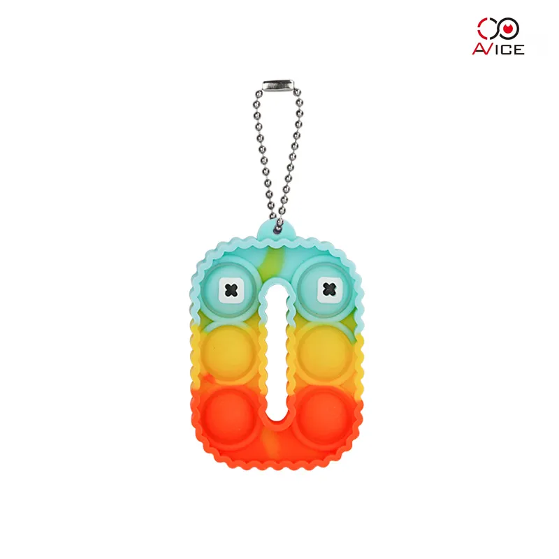 Silicone Bubble Keychain for Adult and Children Pop Its Fidget Toys