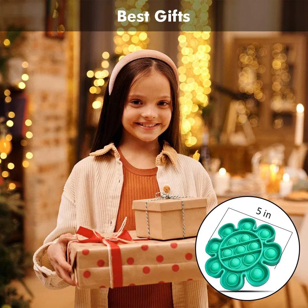 Silicone Push Pop It Bubble Sensory Fidget Adult Kids Intellectual Educational DIY Stress Anxiety Reducing Toy
