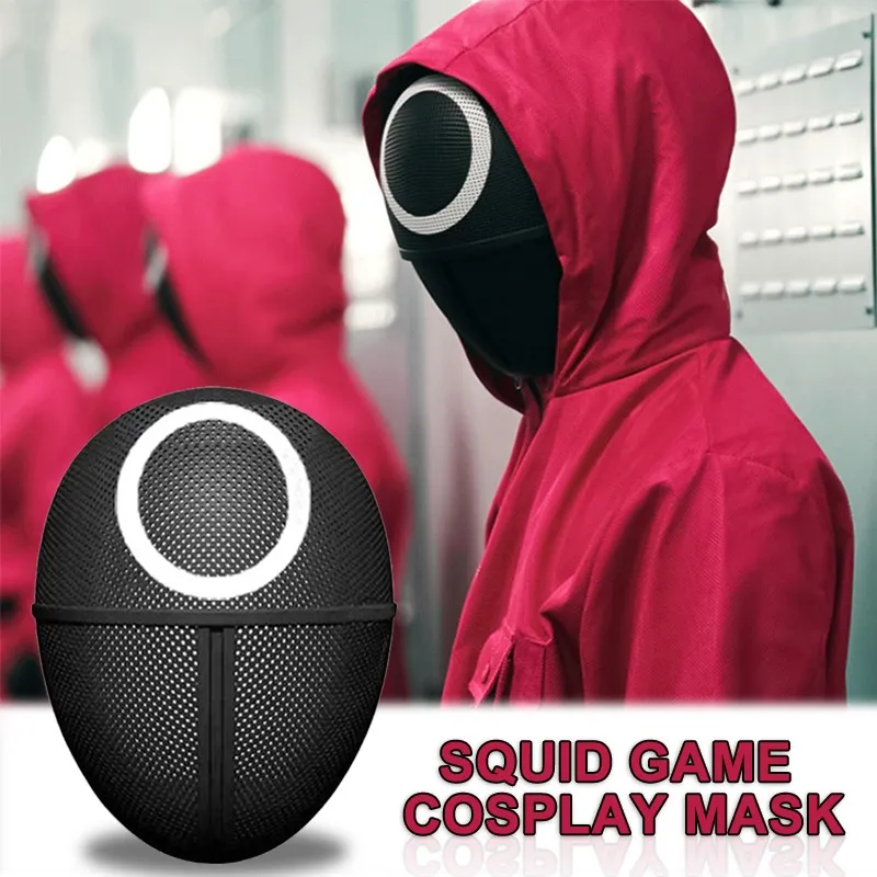 Squid Game Mask Cosplay Pretends to Play Halloween Party