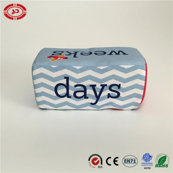Time Teach Cuboid Words on Baby Learning Educational Toy