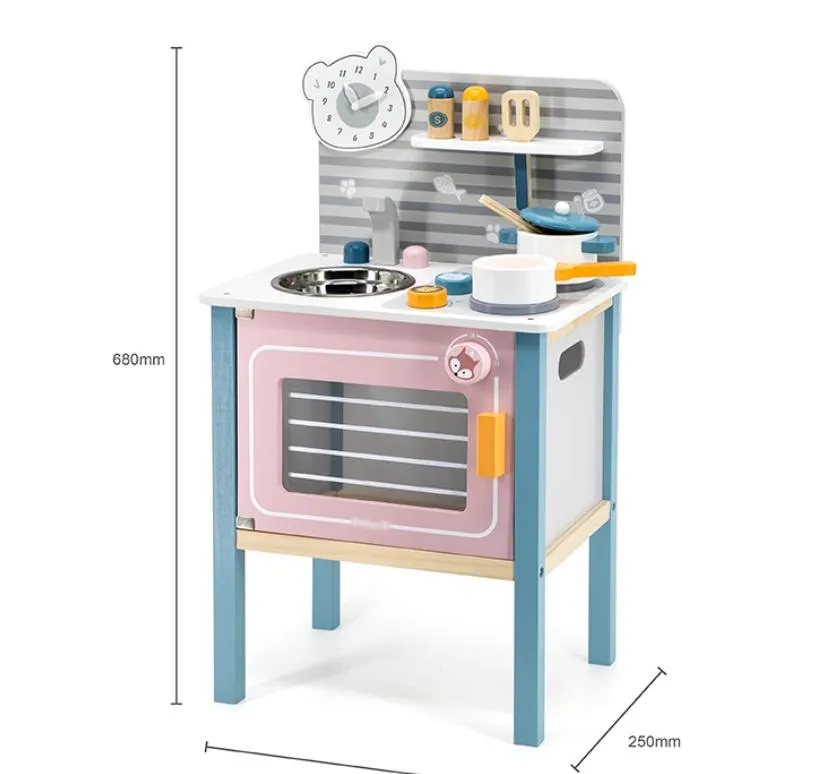 Toy  Kitchen  Toys  Sets  Wooden  Kids Educational  Toy  Girls Cooking Pretend Paly for Kids Toy