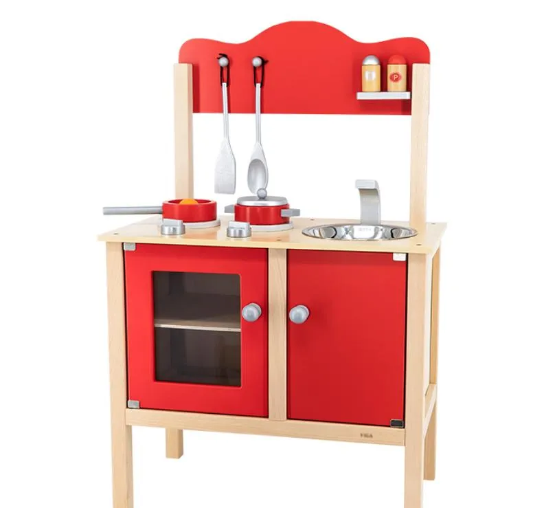 Toy  Kitchen  Toys  Sets  Wooden  Kids Educational  Toy  Girls Cooking Pretend Paly for Kids Toy
