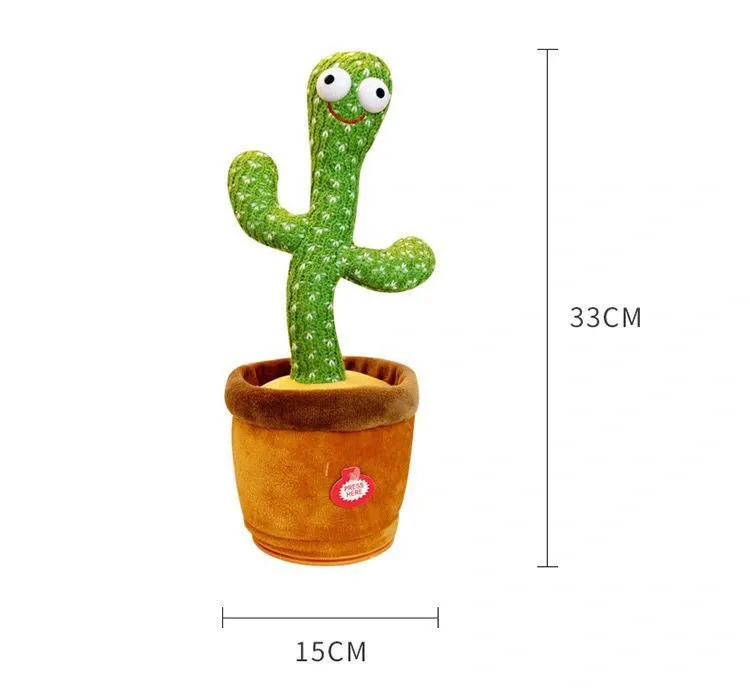 Trill Toys, Cactus Toy, Twisting Cactus Singing, Enchantingtalking Cactus Plush Toys, Christmas Toy