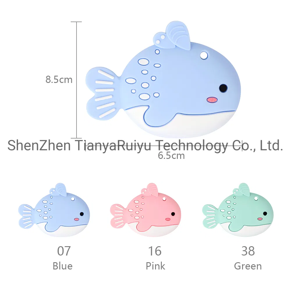 Whale Baby Teether Food Grade Rodents Baby Teething Beads DIY Pacifier Chain Necklaces Baby Silicone Teether