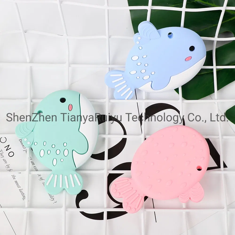 Whale Baby Teether Food Grade Rodents Baby Teething Beads DIY Pacifier Chain Necklaces Baby Silicone Teether