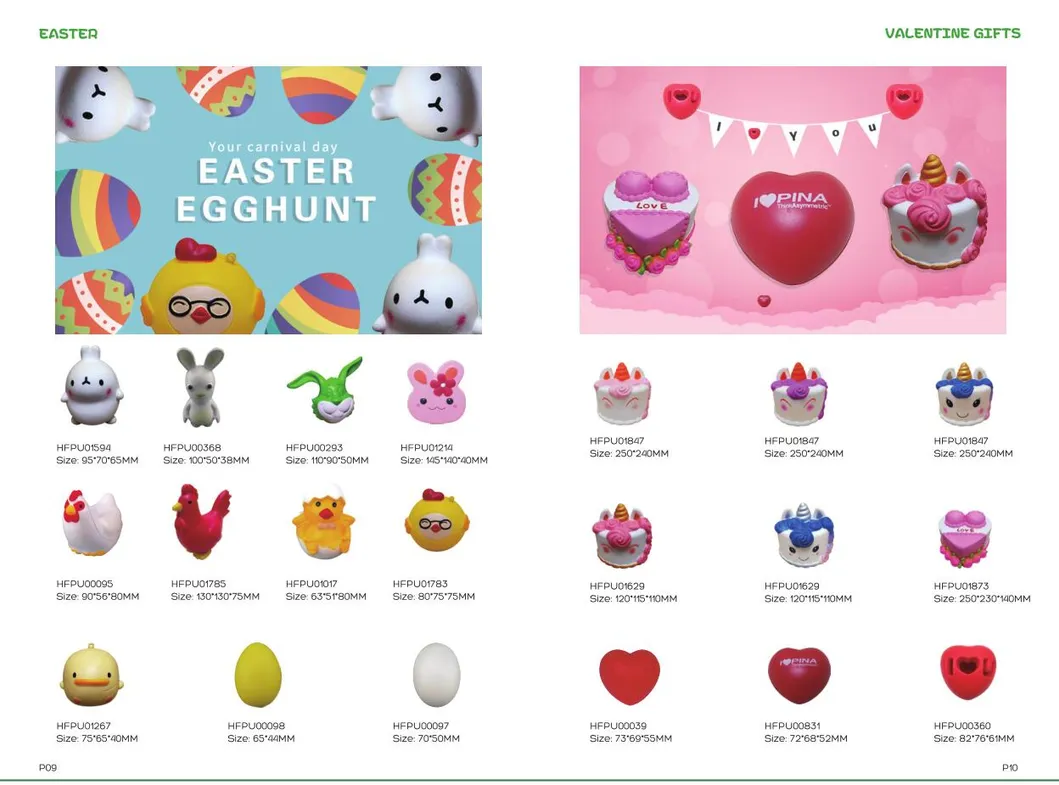 Wholesale Toys Easter Gifts Sets PU Stress Items Easter Egg Hunt Rabbit and Chicken Mascots Stress Ball Toys Juguetes