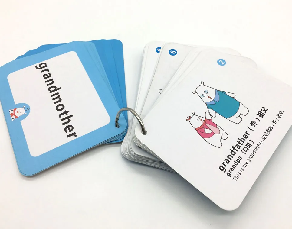 Wholesale Waterproof Plastic Early Educational Flash Cards Custom Japanese Learning Cards From Manufacturer