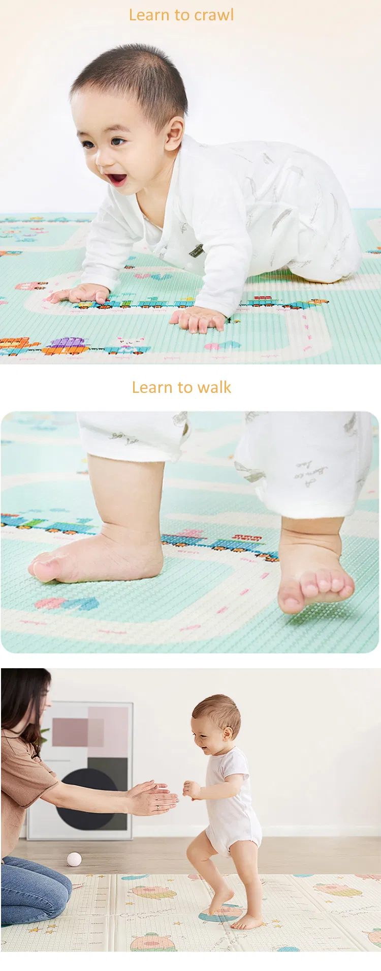 Wholesale XPE Kids Folding Baby Play Mat