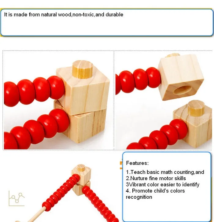 Wooden Abacus Toy for Toddlers Age 2 Years up Math Counting Learning Educational Montessori Toy with Storage Box for Preschool Baby Boys Girls in All Occasions