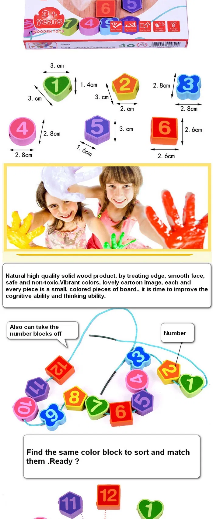 Wooden Clock Toy for Kids 1 Year up Educational Shape Color Number Sorter Wooden Toy for Preschool Baby Boys Girls with Storage Board