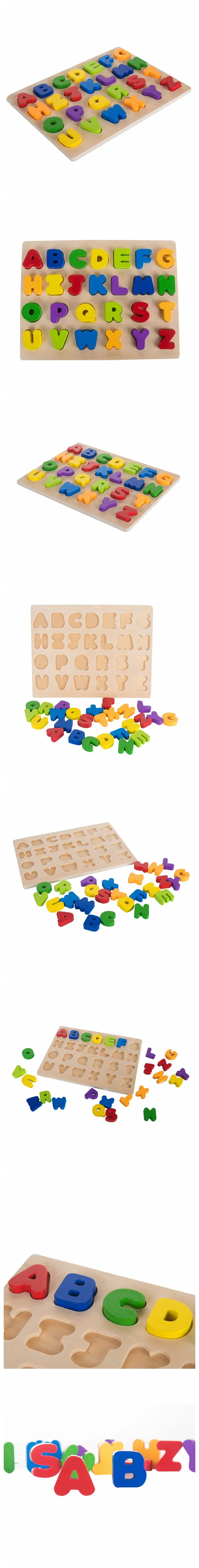 Wooden Puzzle Set Toy for Toddlers Age 2 Years up Learning Letters Educational Montessori Toy with Board for Preschool Baby Boys and Girls in All Occasions